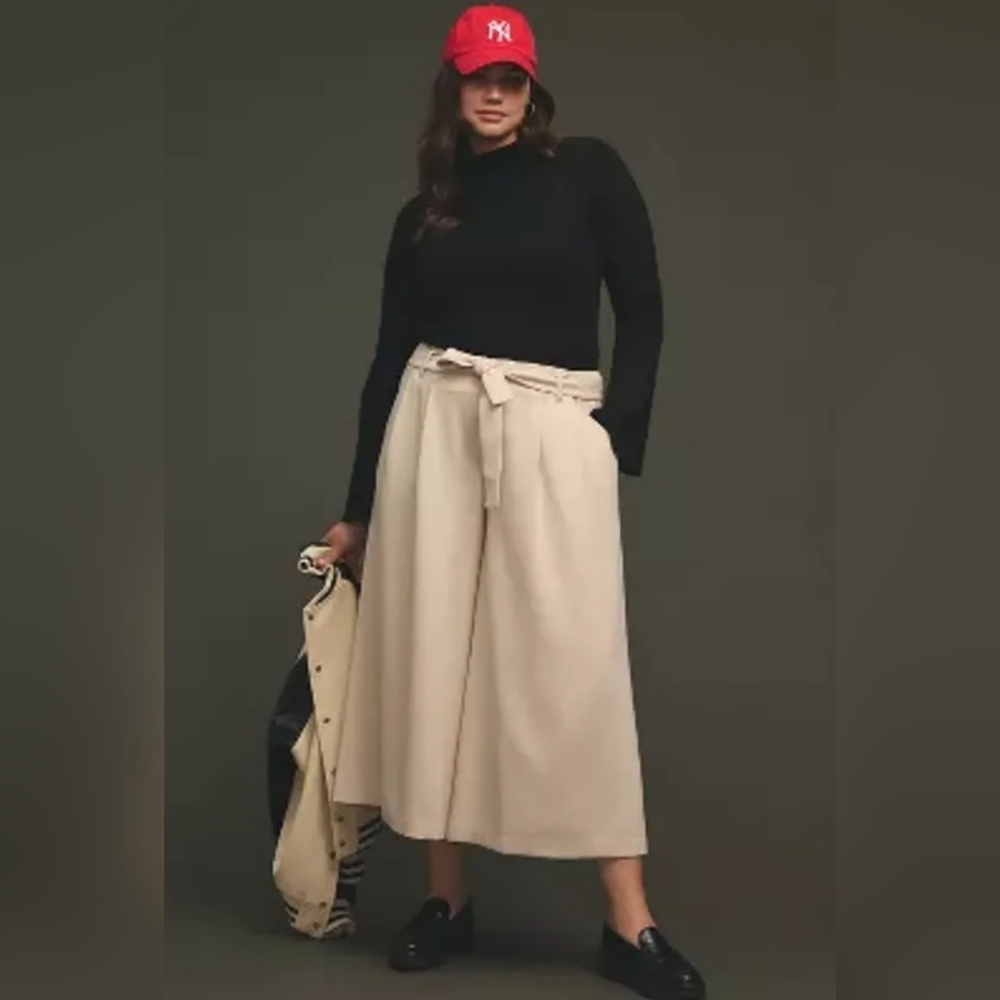 NWT Anthropologie by Maeve Tie-Waist Culottes Size 14